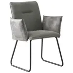 Livetastic ŽIDLE S PODRUČKAMI, železo, struktura, šedá, černá