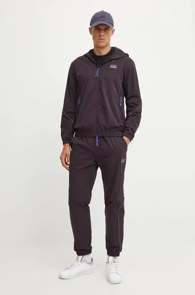 Tepláková souprava EA7 Emporio Armani černá barva, PNHEZ.6DPV0