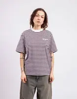 Tričko Carhartt WIP W' S/S Ezra T-Shirt Ezra Stripe, Cozy Purple