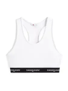 Tommy Jeans Podprsenka  čierna / biela