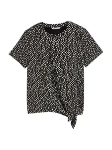 TOM TAILOR DENIM Tričko  čierna / biela