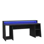 HERNÍ STŮL, černá, 200/72/91 cm