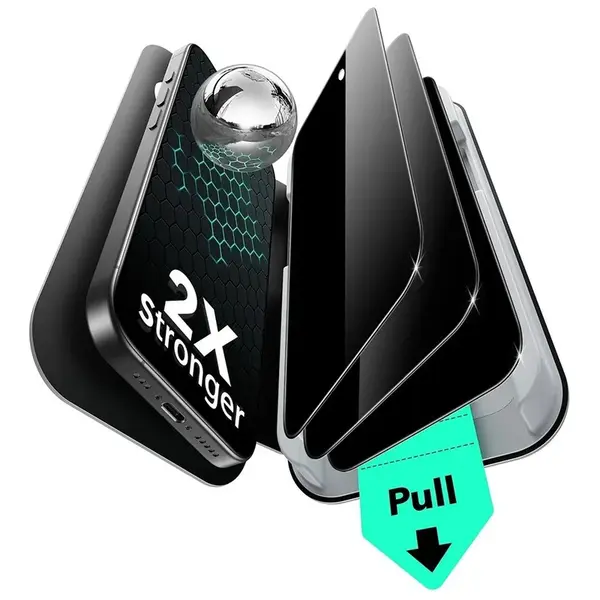 ESR Privacy Tvrzené sklo UltraFit, iPhone 17 / iPhone 16 Pro, 3 kusy