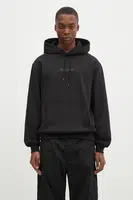 Bavlněná mikina Maharishi Maharishi Organic Hooded Sweat pánská, černá barva, s kapucí, s aplikací, 4622.BLACK