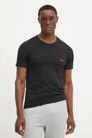Bavlněné tričko HUGO T-SHIRT RN TRIPLET P 3-pack černá barva, s potiskem, 50532811