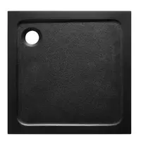 Sprchová vanička štvorcová SAT Project 100x100 cm liaty mramor čierna SATSVPRO100QCA