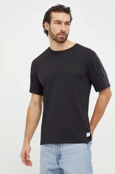 Bavlněné tričko Tommy Hilfiger černá barva, UM0UM03005