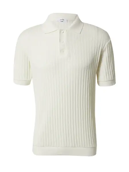 DAN FOX APPAREL Tričko 'Enrico'  šedobiela