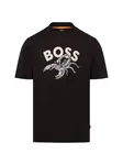 BOSS Tričko 'Bossfish'  čierna / biela
