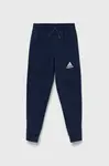 Dětské kalhoty adidas Performance H57526 tmavomodrá barva, hladké