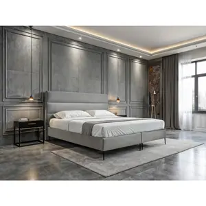 MID.YOU POSTEL BOXSPRING, 200/200 cm, světle šedá