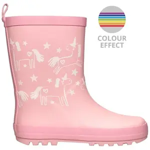 AQUOS RAINBOW COLOUR EFFECT Detské gumáky, ružová, veľkosť