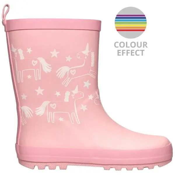 AQUOS RAINBOW COLOUR EFFECT Detské gumáky, ružová, veľkosť