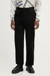Emporio Armani regular fit kalhoty pánské bavlněné s elastanem