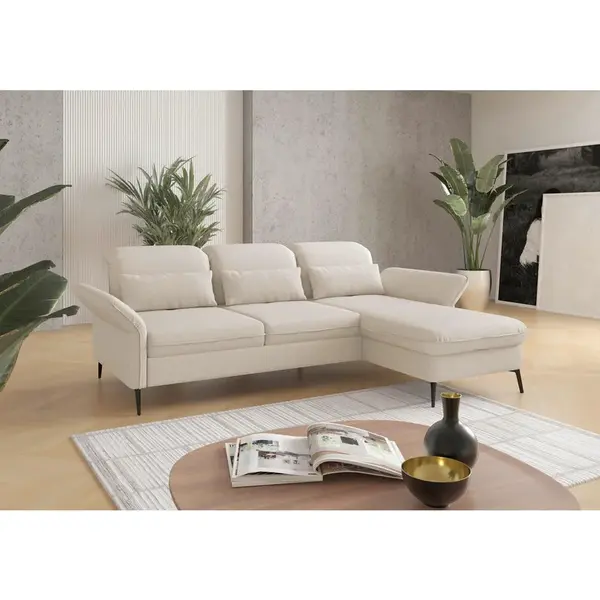 Sit & More ROHOVÁ SEDAČKA, textil, krémová