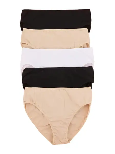 Trendyol Curve Nohavičky  telová / čierna / biela