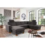 Sit & More SEDACÍ SOUPRAVA, textil, tmavě šedá