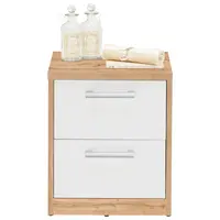 Xora NOČNÍ STOLEK, bílá, dub wotan, 38/46/36 cm