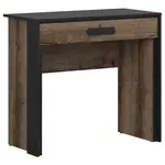 KONZOLOVÝ STOLEK, černá, barvy dubu, kompozitní dřevo, 85/41/77 cm