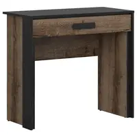 KONZOLOVÝ STOLEK, černá, barvy dubu, kompozitní dřevo, 85/41/77 cm