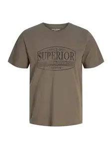 Jack & Jones Premium Tričko 'JPRBLUNOAH'  sivá / tmavozelená