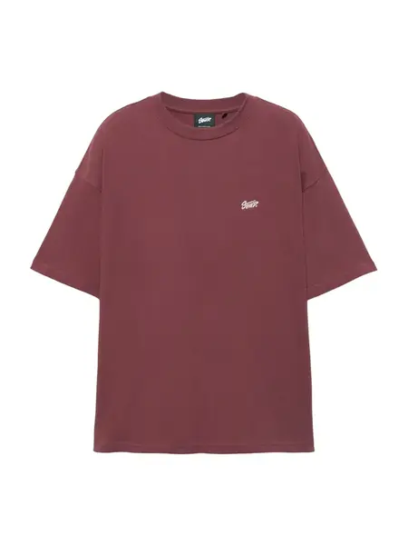 Pull&Bear Tričko 'STWD'  ružová / burgundská