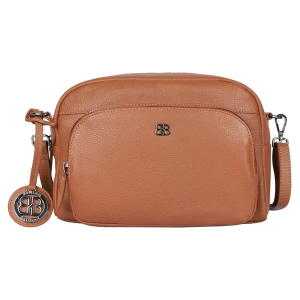 Dámská kožená crossbody kabelka Bellicci Norra - koňak