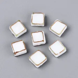 Handmade Gold Sand Lampwork Beads