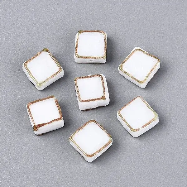 Handmade Gold Sand Lampwork Beads