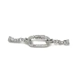 Brass Micro Pave Clear Cubic Zirconia Fold Over Clasps