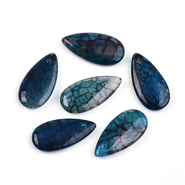 Natural Dragon Veins Agate Pendants