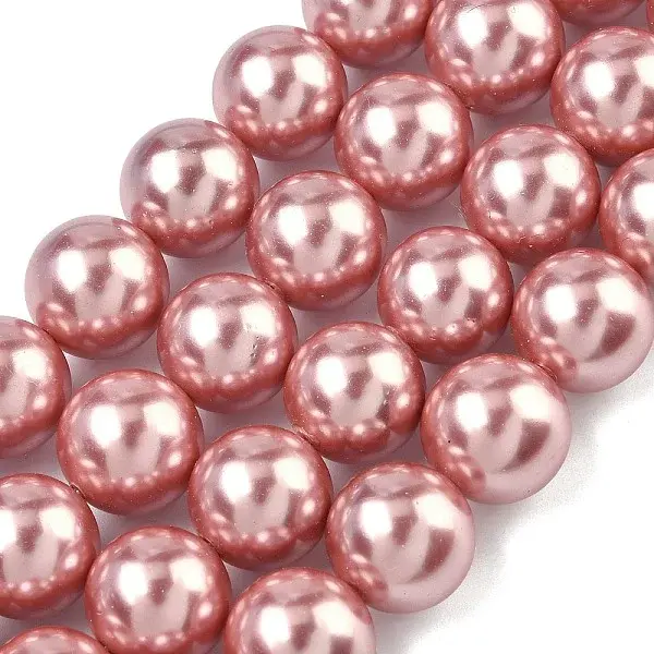 Electroplated Shell Pearl Beads Strands