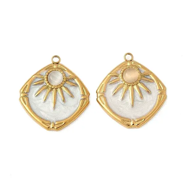 304 Stainless Steel Cat Eye Pendants