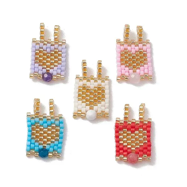 Glass Seed Beaded Pendants