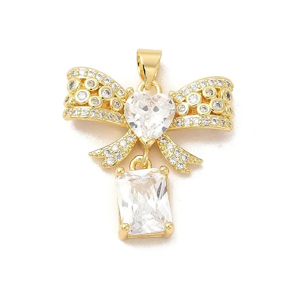 Rack Plating Brass Micro Pave Cubic Zirconia Pendants