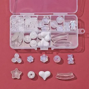 9 Style Transparent and Opaque Acrylic Beads