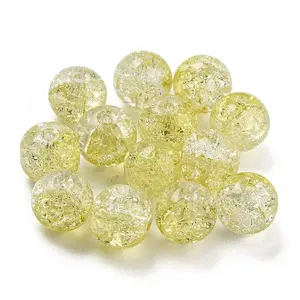 Transparent Crackle Glass Beads