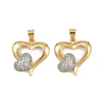 Brass Micro Pave Cubic Zirconia Pendants