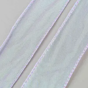 10 Yards Polyester Iridescent Lace Ribbon