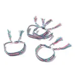 Polyester-cotton Braided Rhombus Pattern Cord Bracelet