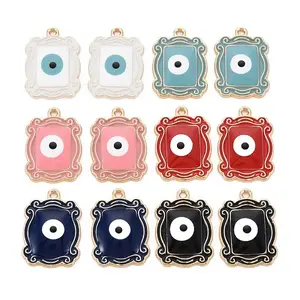 Rack Plating Alloy Enamel Pendants