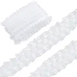 10 Yards Polyester Pleated Flower Lace Trim