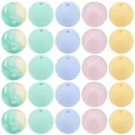 80Pcs 5 Styles Silicone Beads