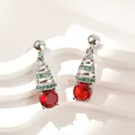 Brass Micro Pave Cubic Zirconia Stud Earrings