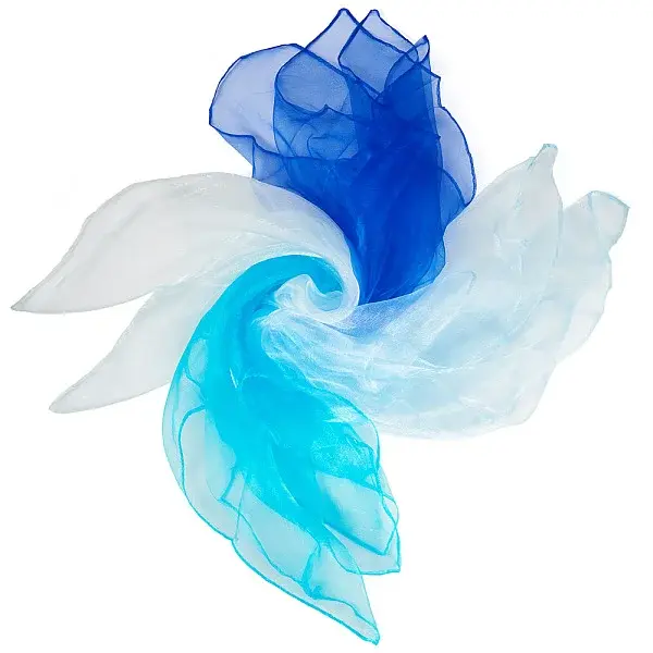 4Pcs 4 Colors Solid Color Nylon Silk Scarf for Women Girls