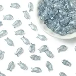 100Pcs Electroplate Transparent Glass Beads