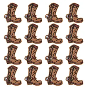 16Pcs Non-Woven Fabrics Computerized Embroidery Cloth Iron on/Sew on Patches