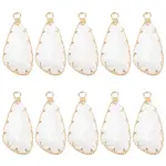 10Pcs Teardrop Glass Pendants