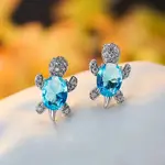 Tortoise Zinc Alloy Cubic Zirconia Stud Earrings