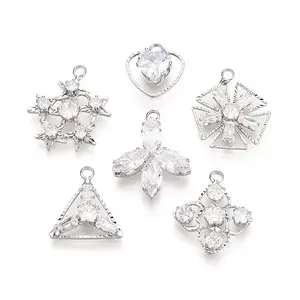 Brass with Cubic Zirconia Pendants